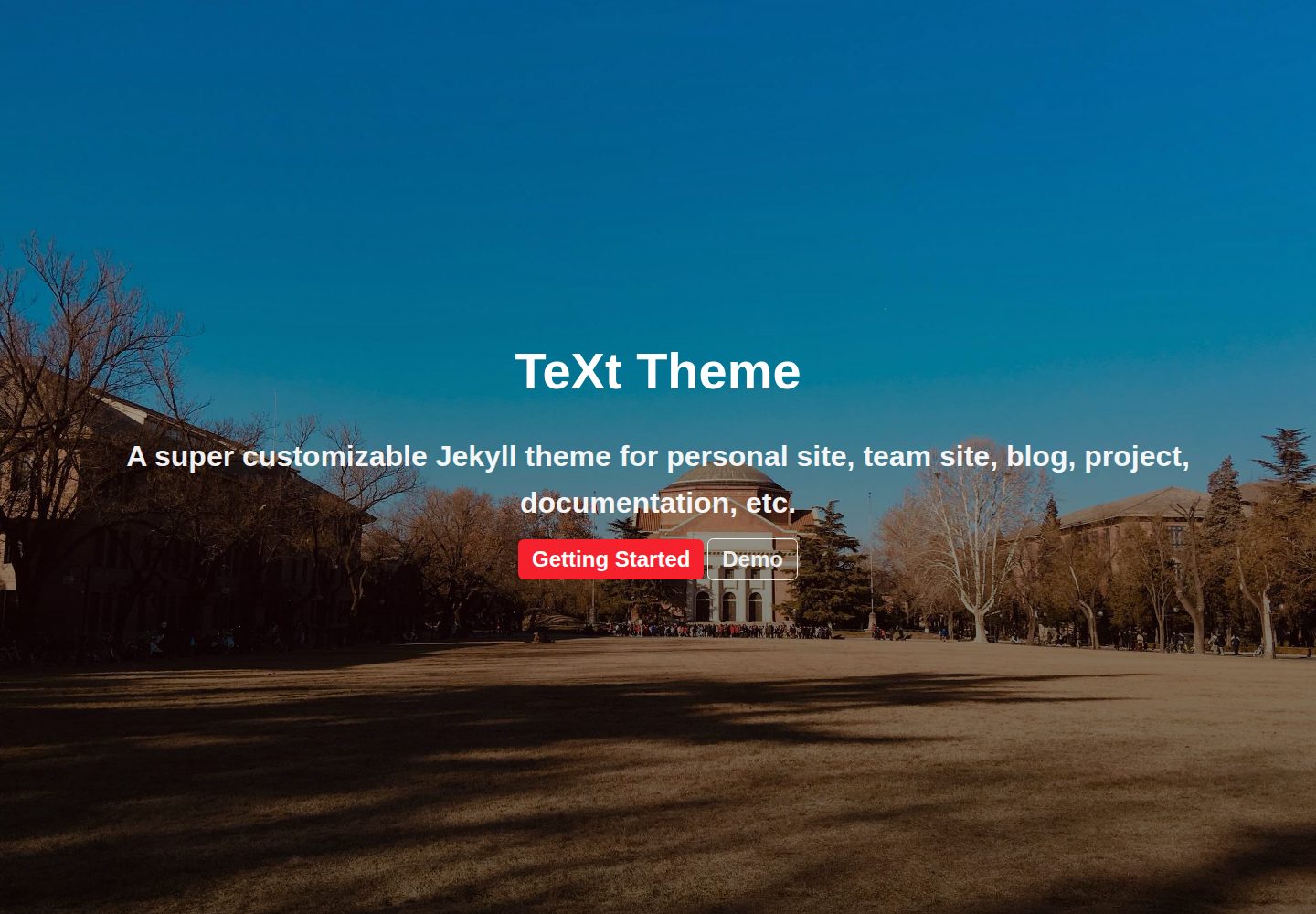 jekyll-TeXt-theme 网站模板截图