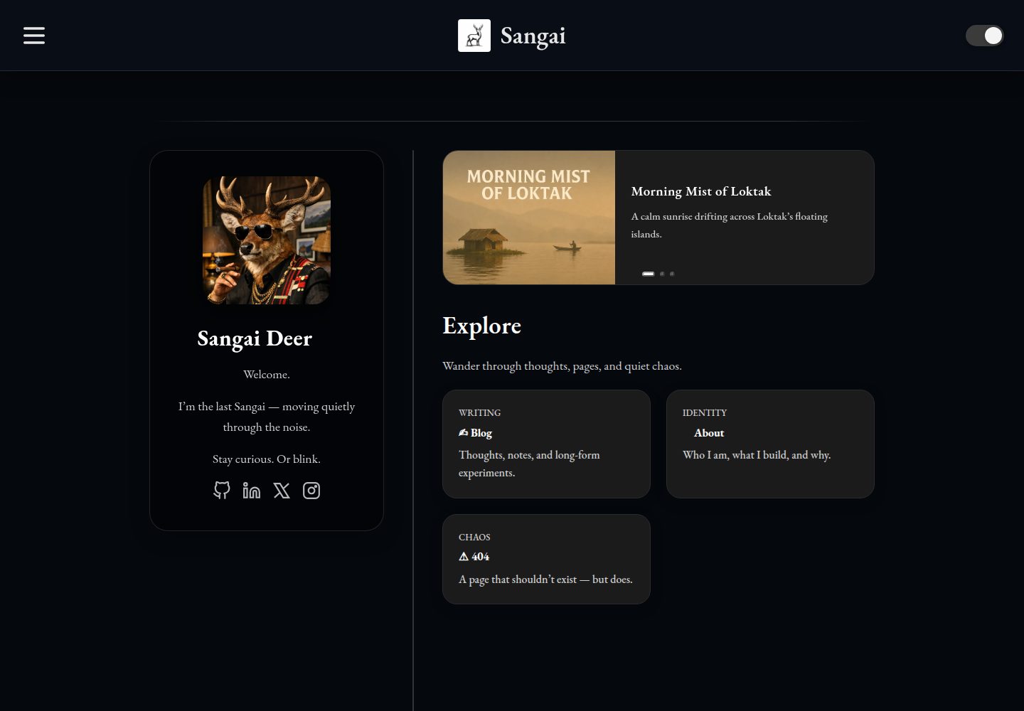 hugo-theme-sangai 网站模板截图