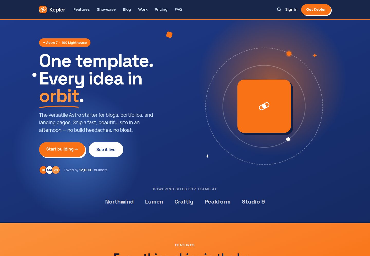 astro-kepler 网站模板截图