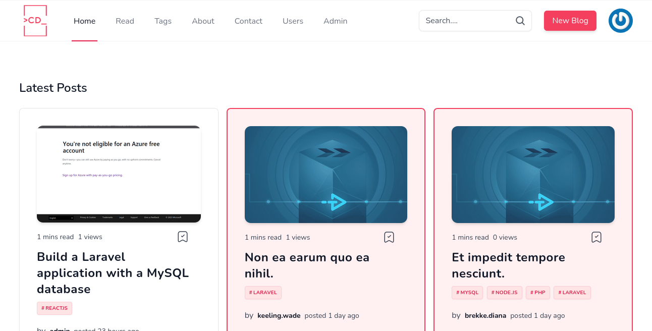 laravel-journal 网站模板截图