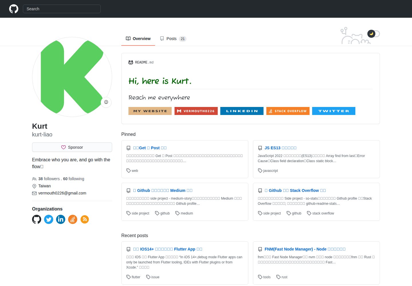 github-style-plus 网站模板截图