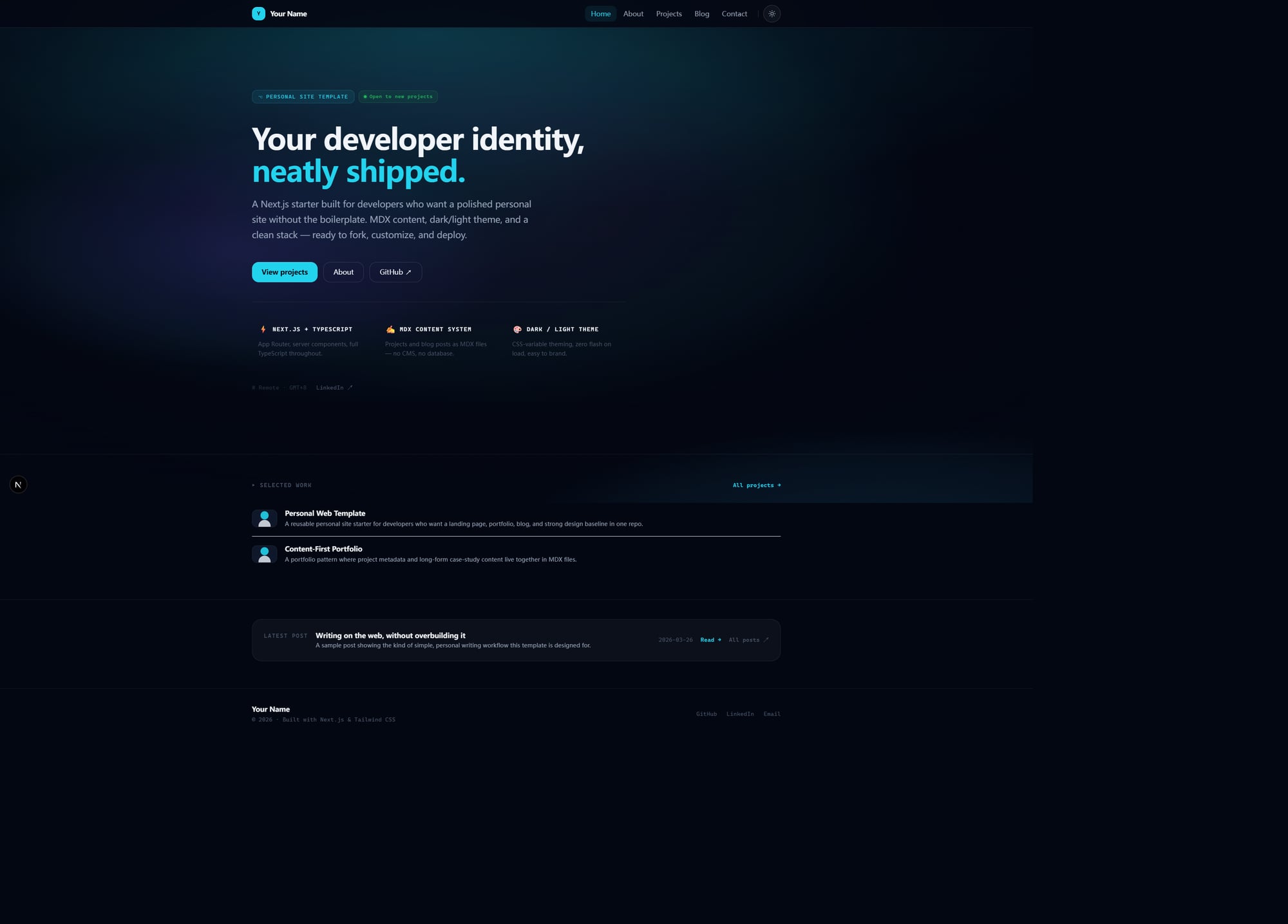 personal-web-template 网站模板截图