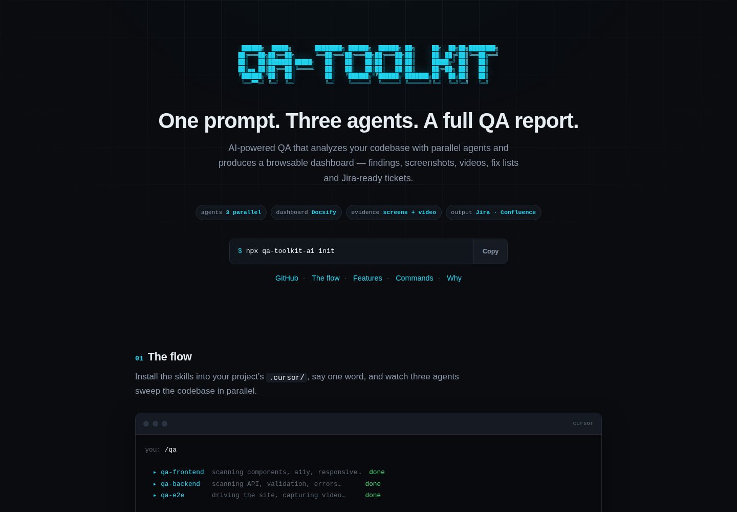 qa-toolkit 网站模板截图