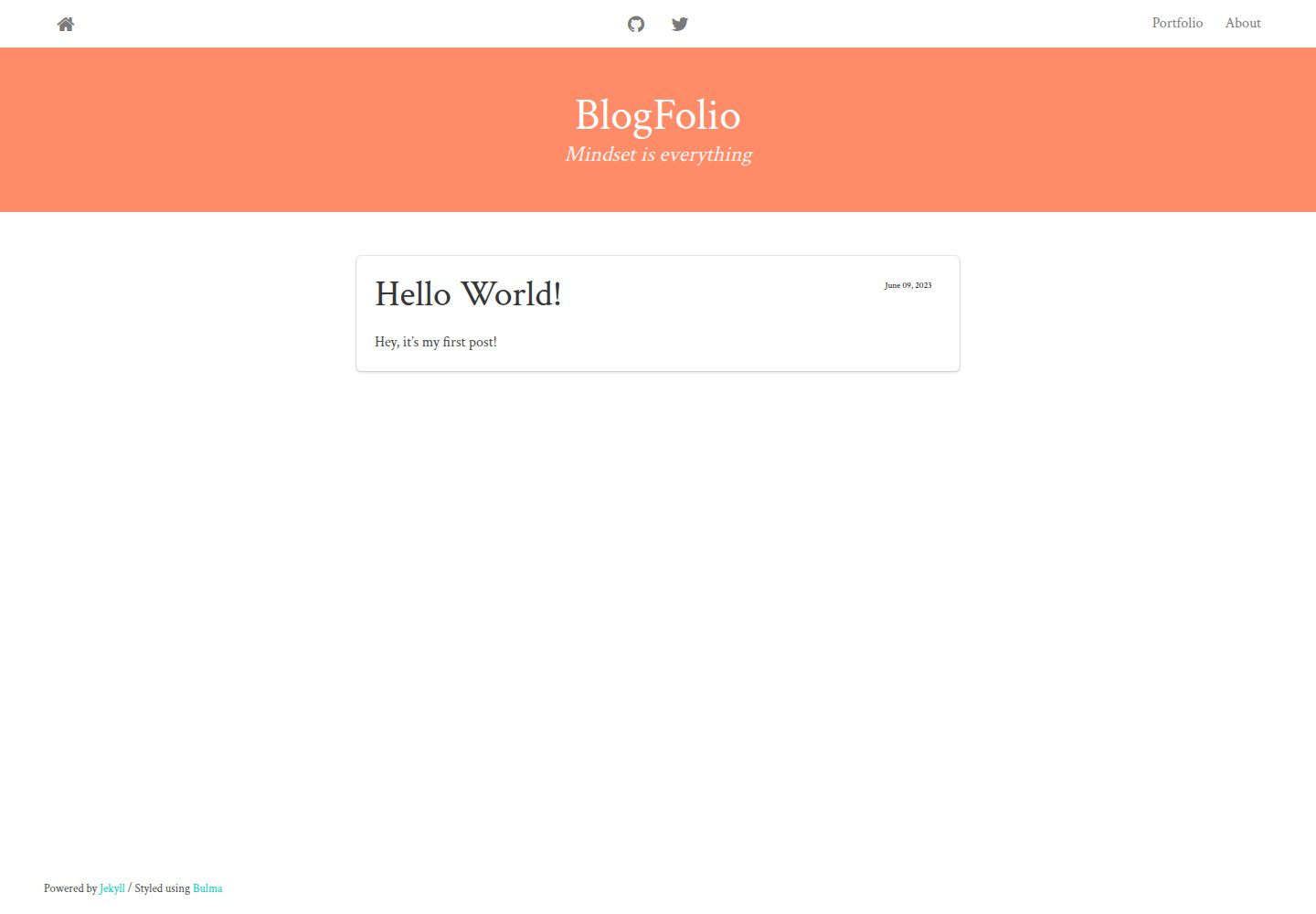 jekyll-theme-blogfolio 网站模板截图