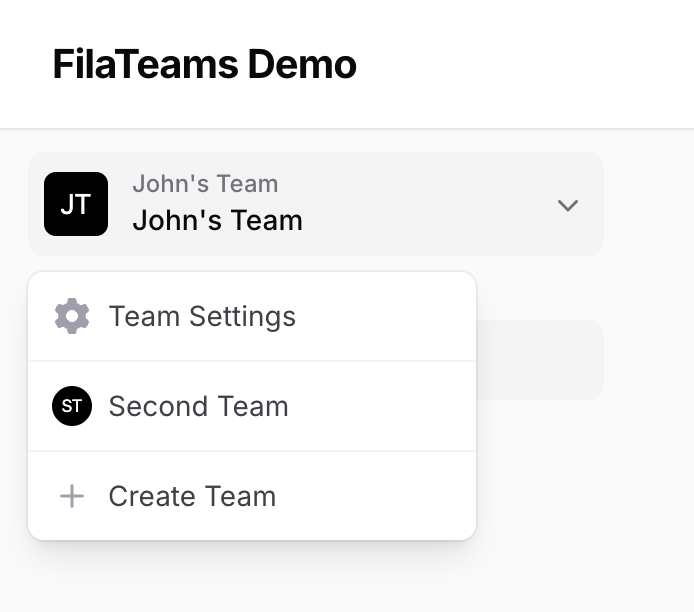 FilaTeams 网站模板截图