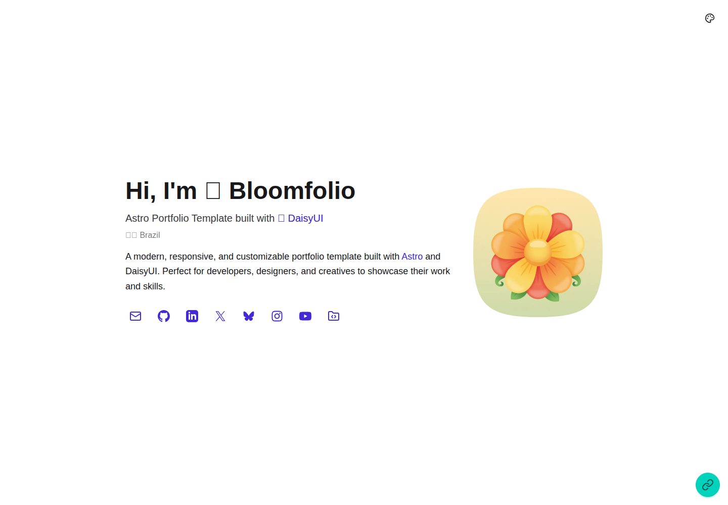 bloomfolio 网站模板截图