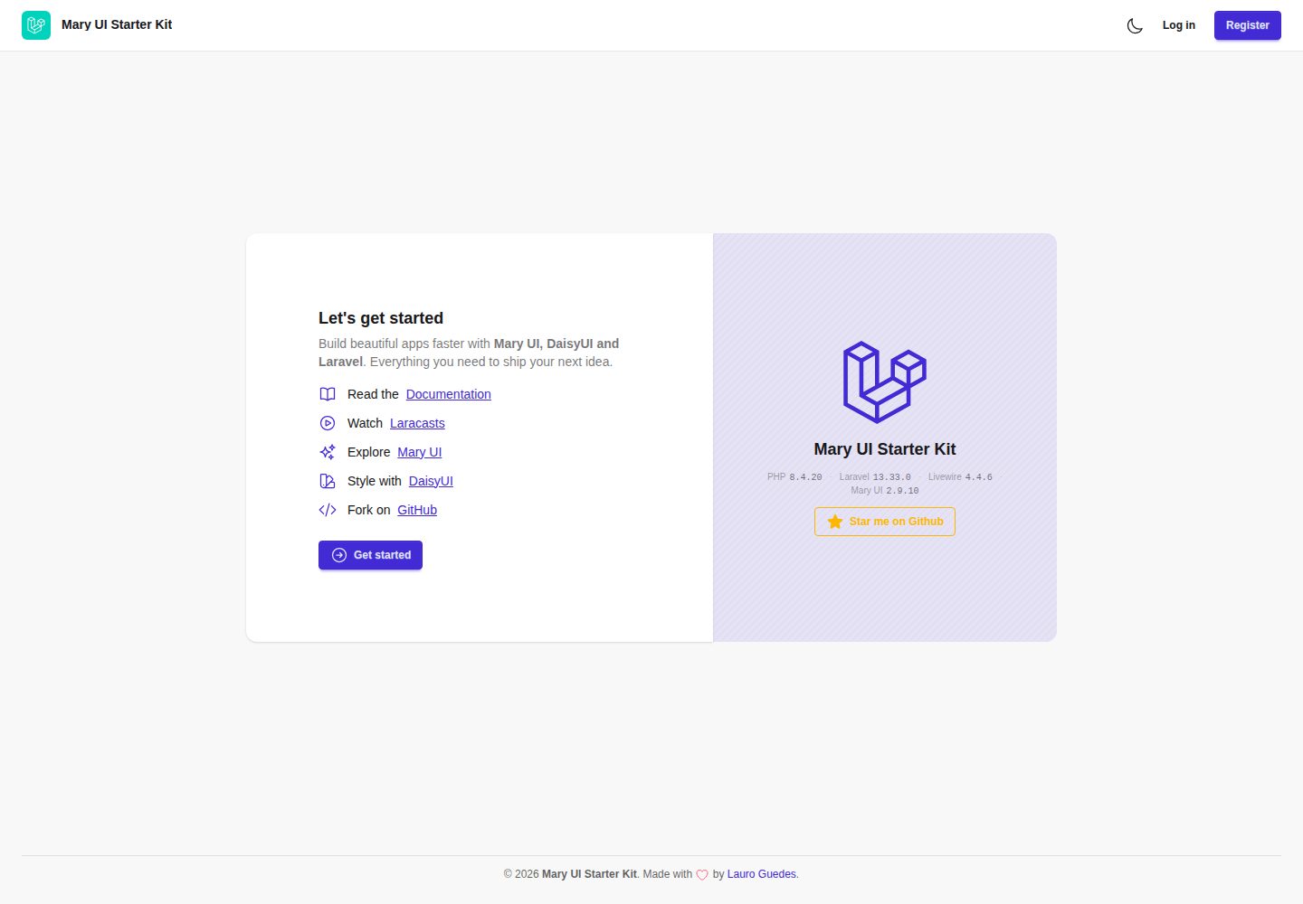 mary-ui-starter-kit 网站模板截图