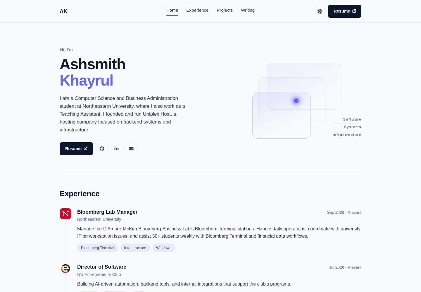 personal-website 网站模板截图