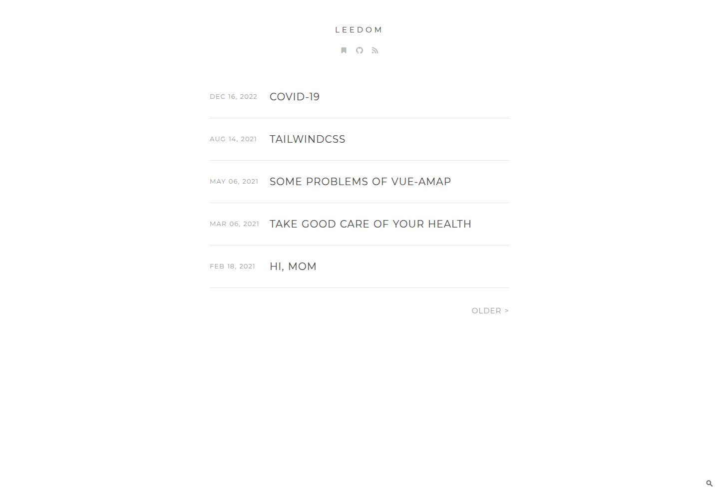 hexo-theme-leedom 网站模板截图
