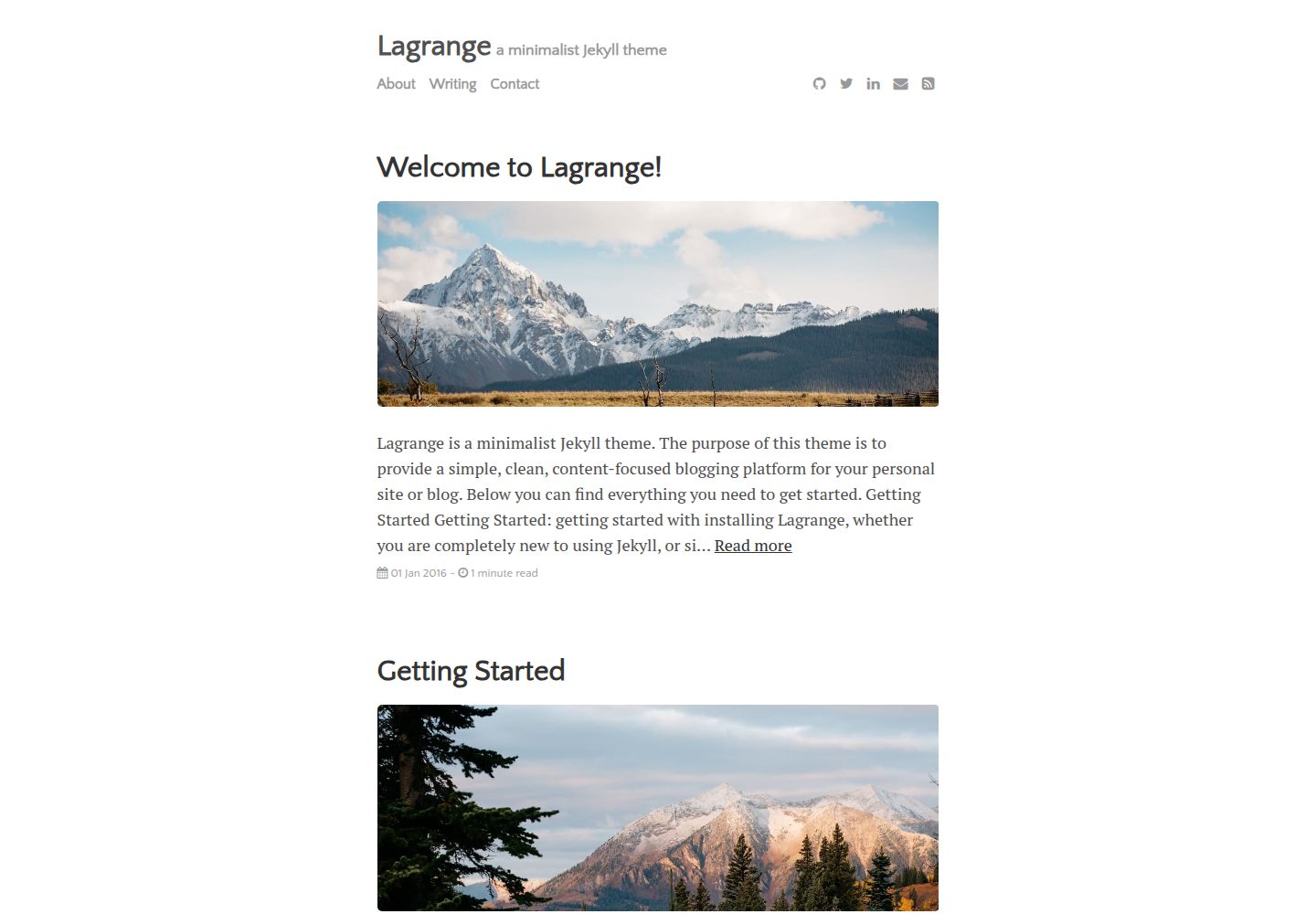 Lagrange 网站模板截图