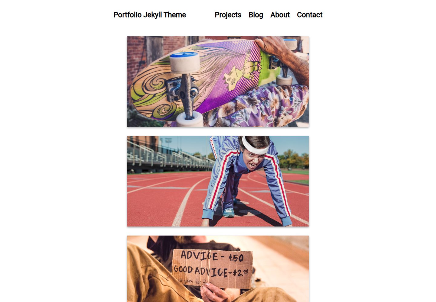portfolio-jekyll-theme 网站模板截图