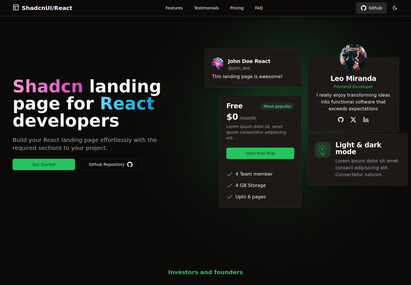 shadcn-landing-page