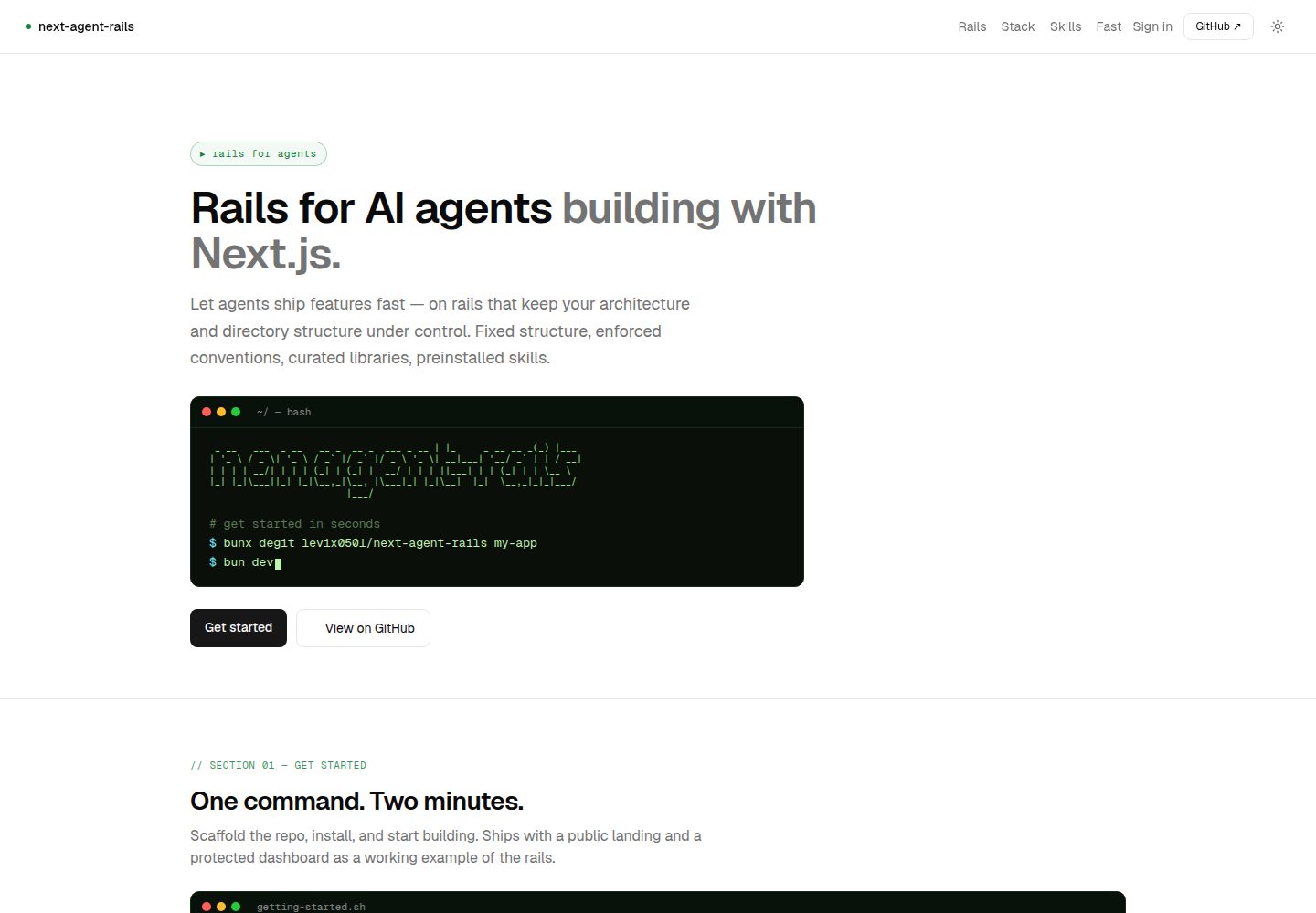 next-agent-rails 网站模板截图