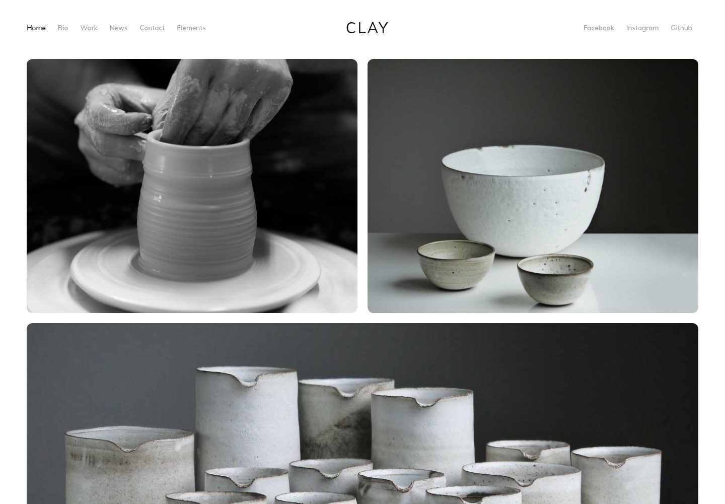 clay-theme 网站模板截图