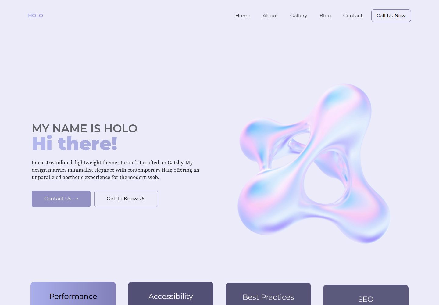 holo-theme 网站模板截图