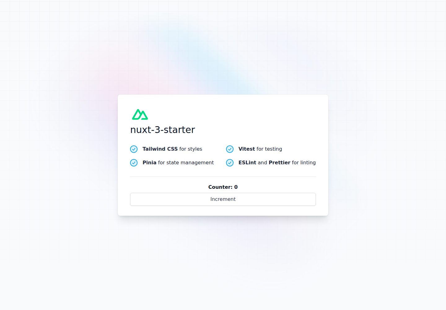 nuxt-3-starter 网站模板截图