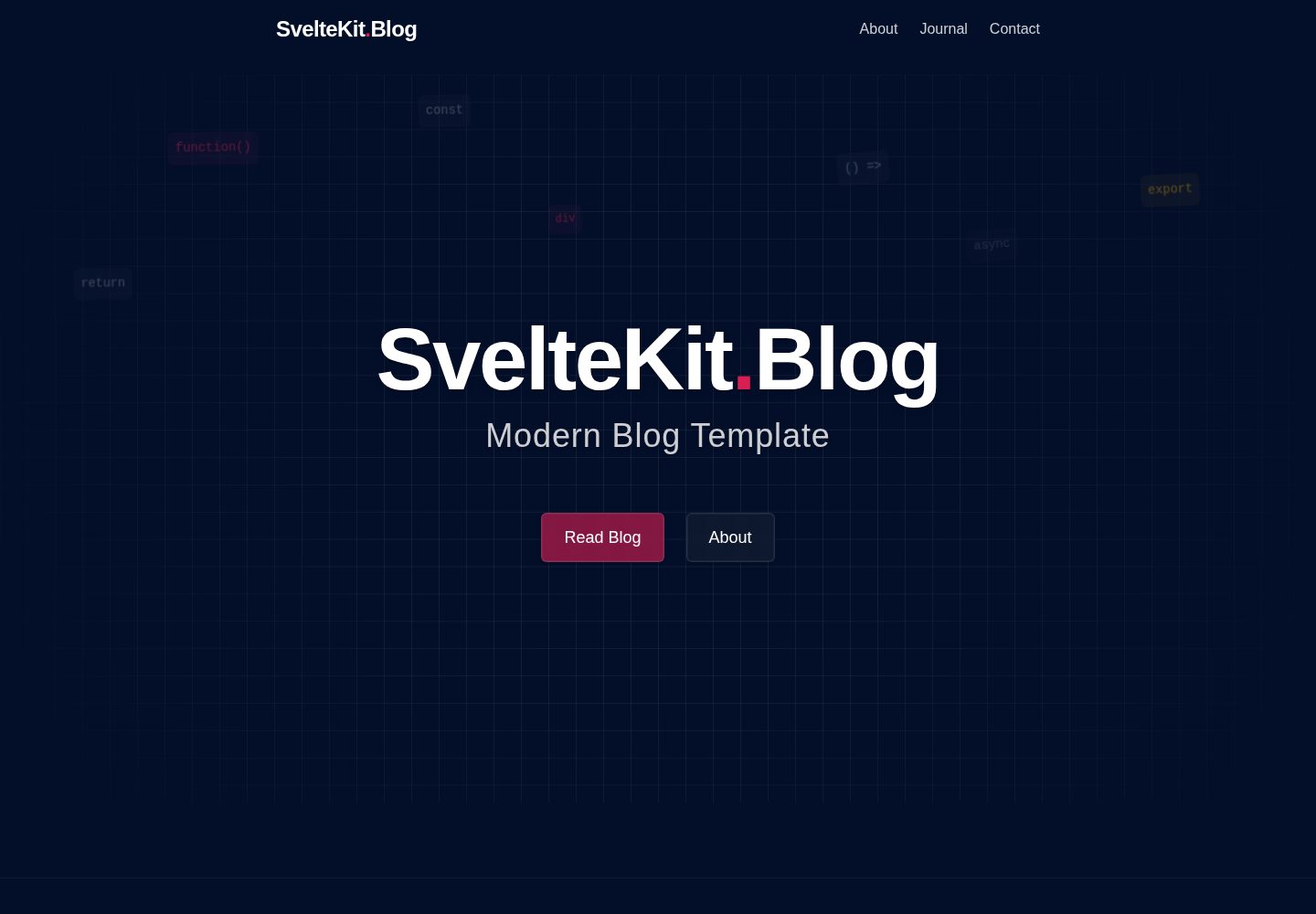 sveltekit-mdsvex-blog-template 网站模板截图