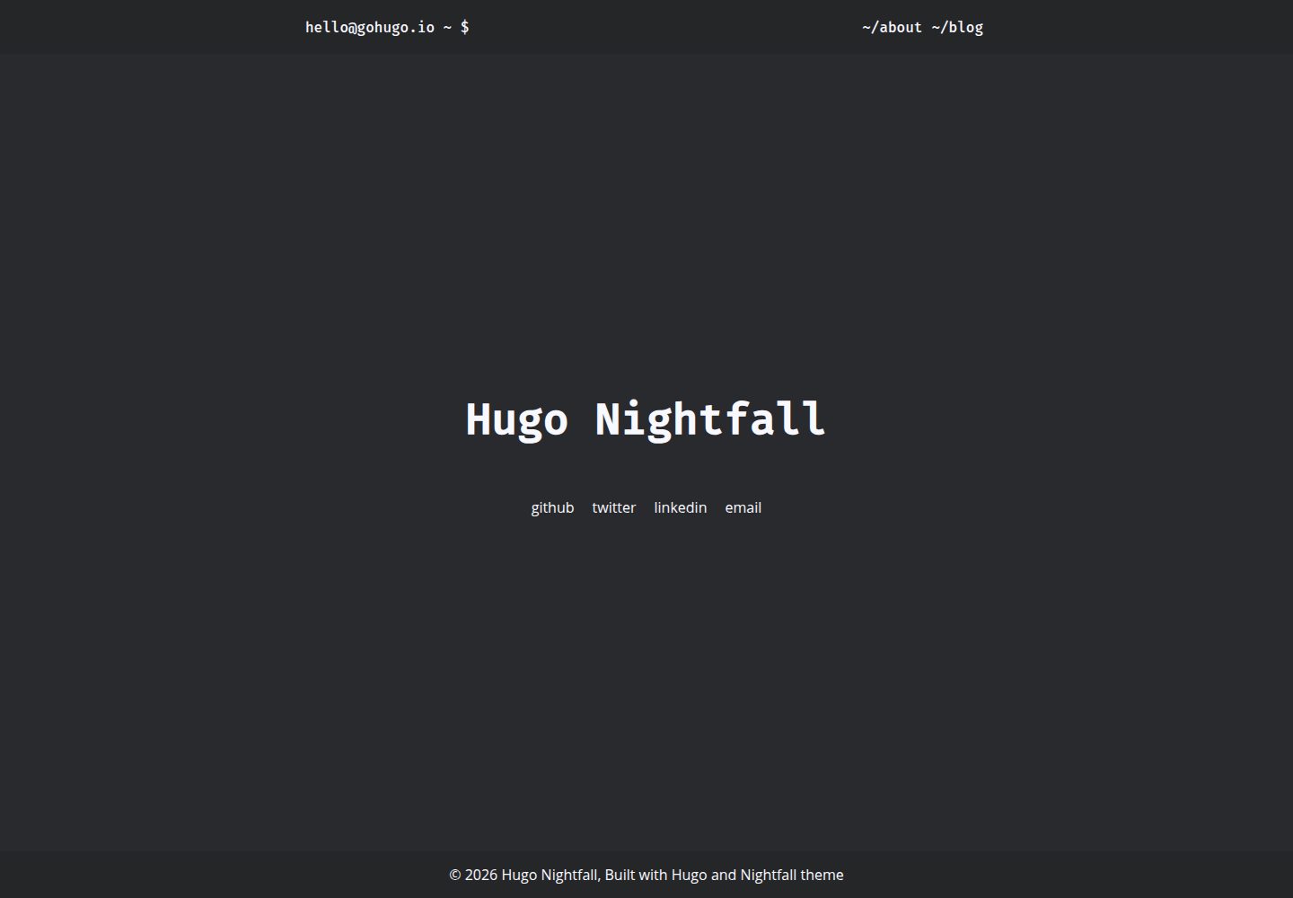 hugo-theme-nightfall 网站模板截图