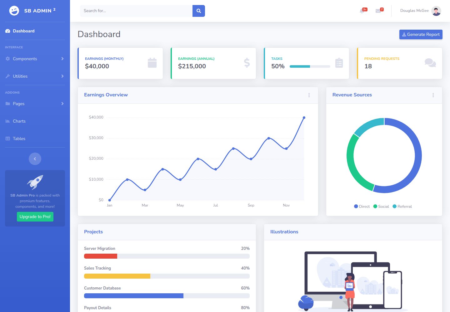 BootstrapFlask 网站模板截图