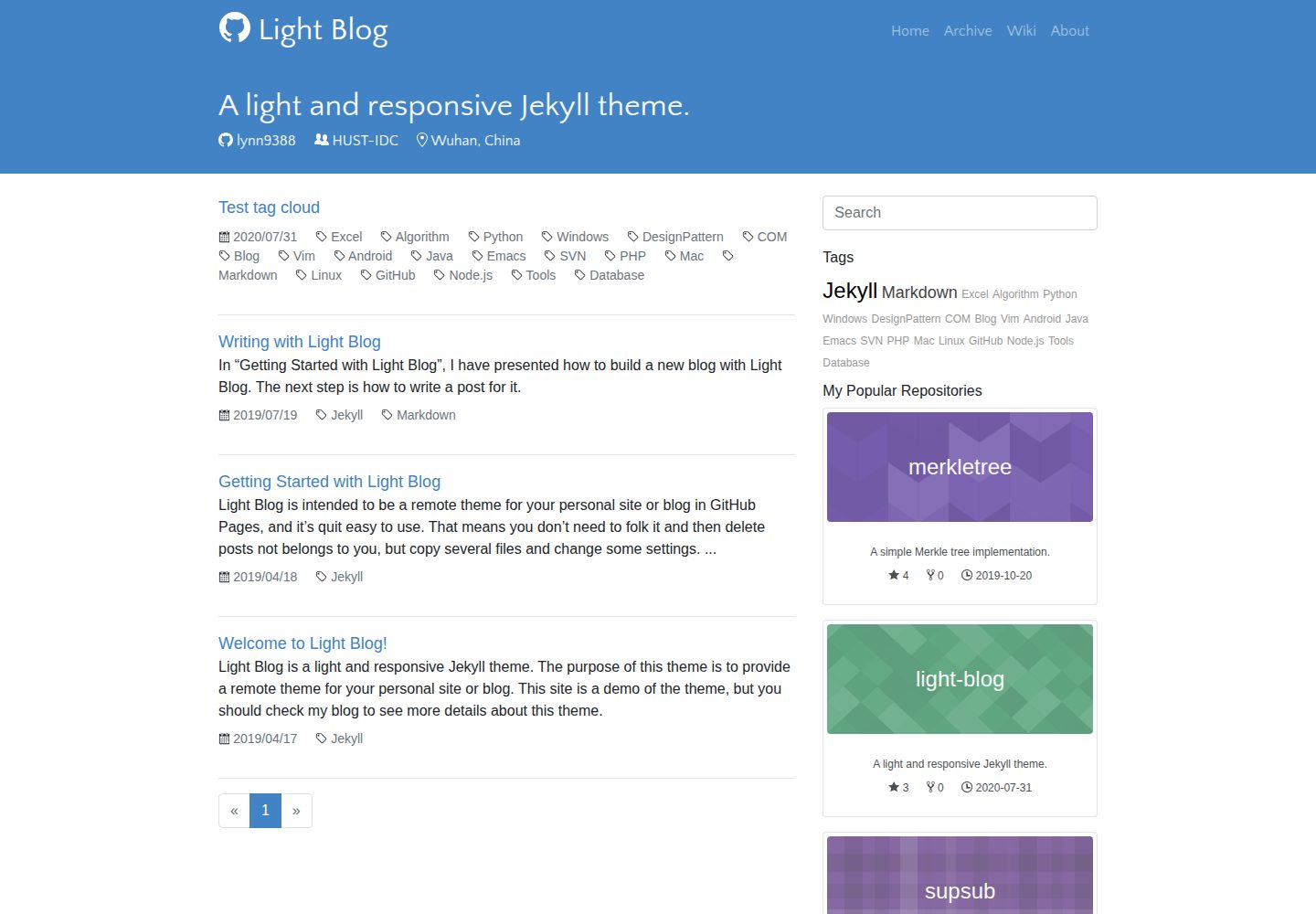 light-blog 网站模板截图