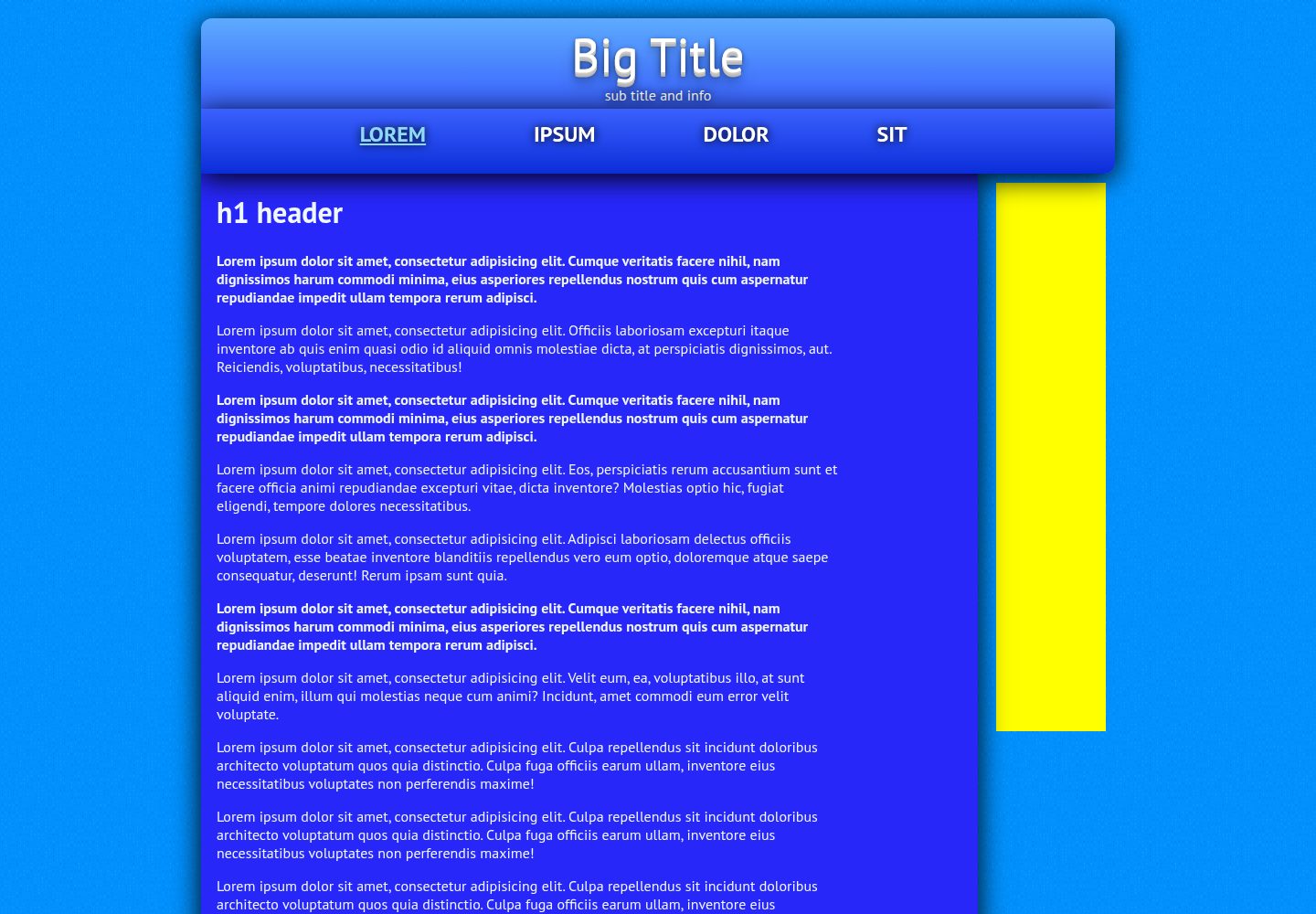 responsive-website-template · 桌面端首页