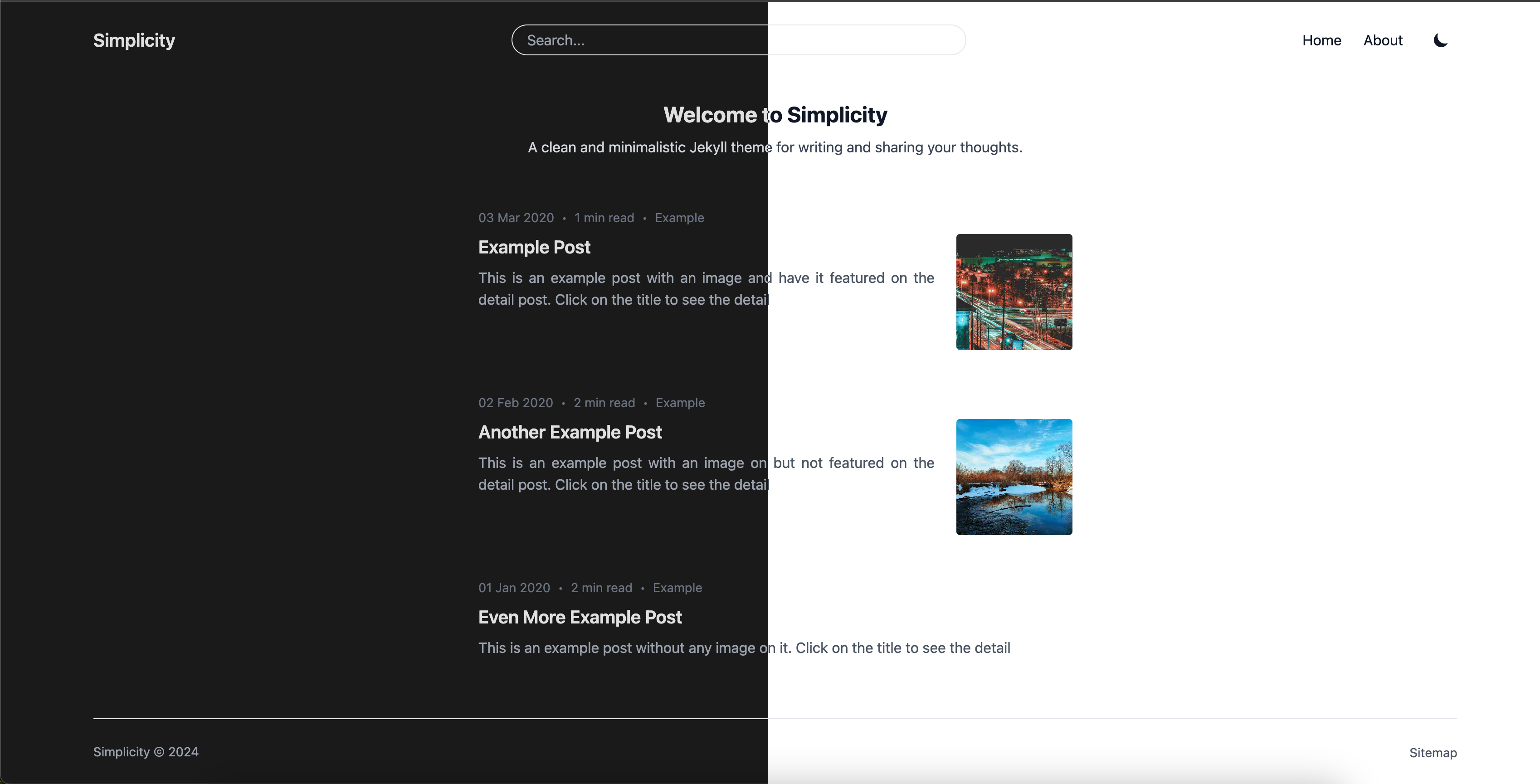 simplicity 网站模板截图