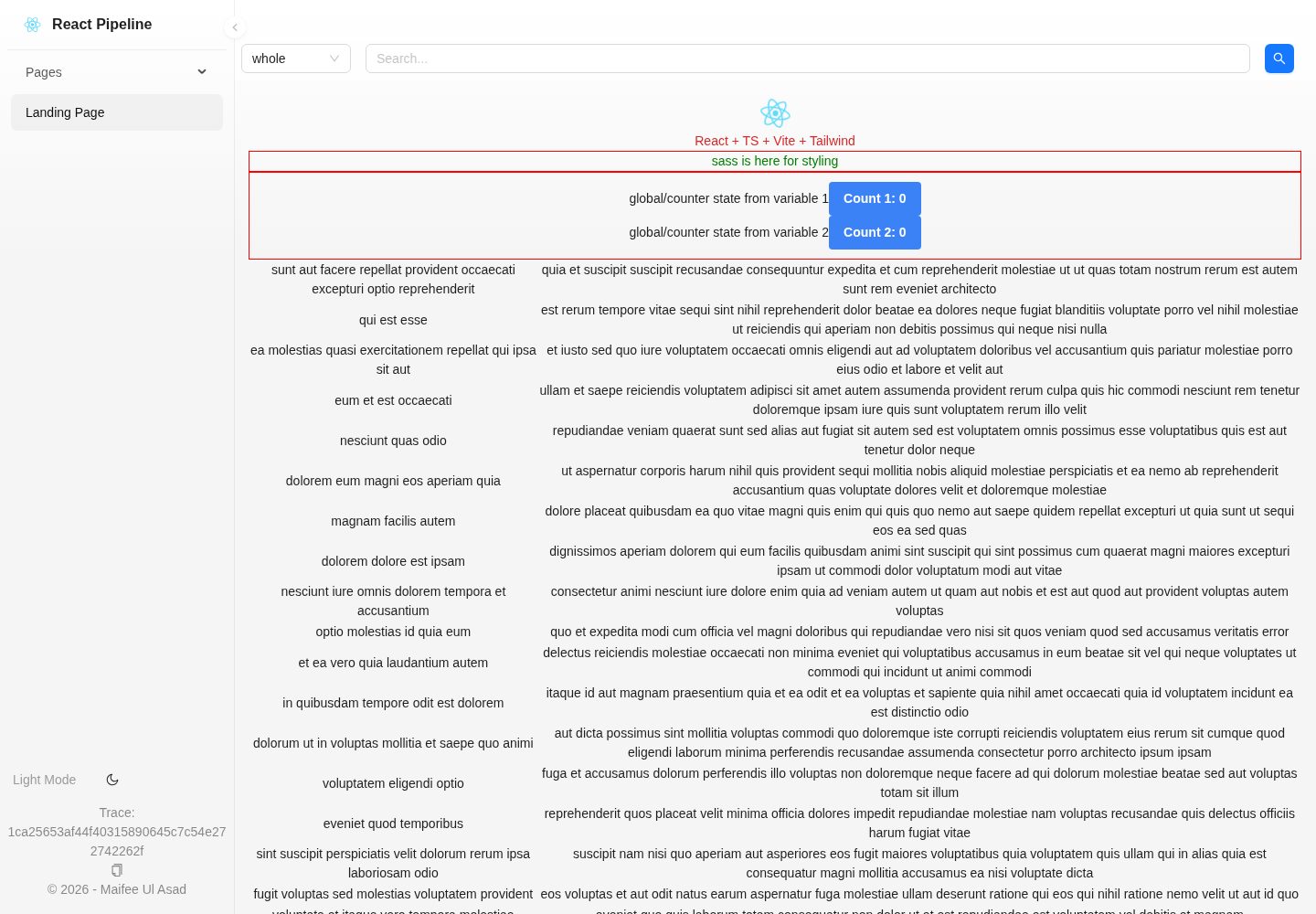react-pipeline 网站模板截图