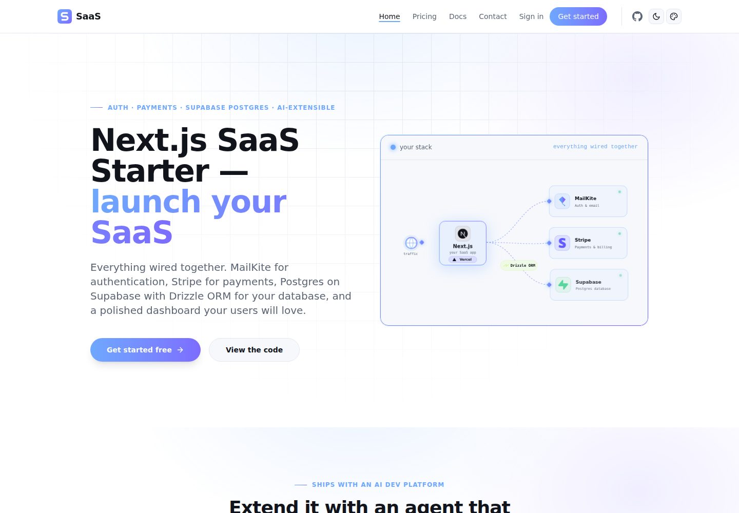 saas-startup 网站模板截图