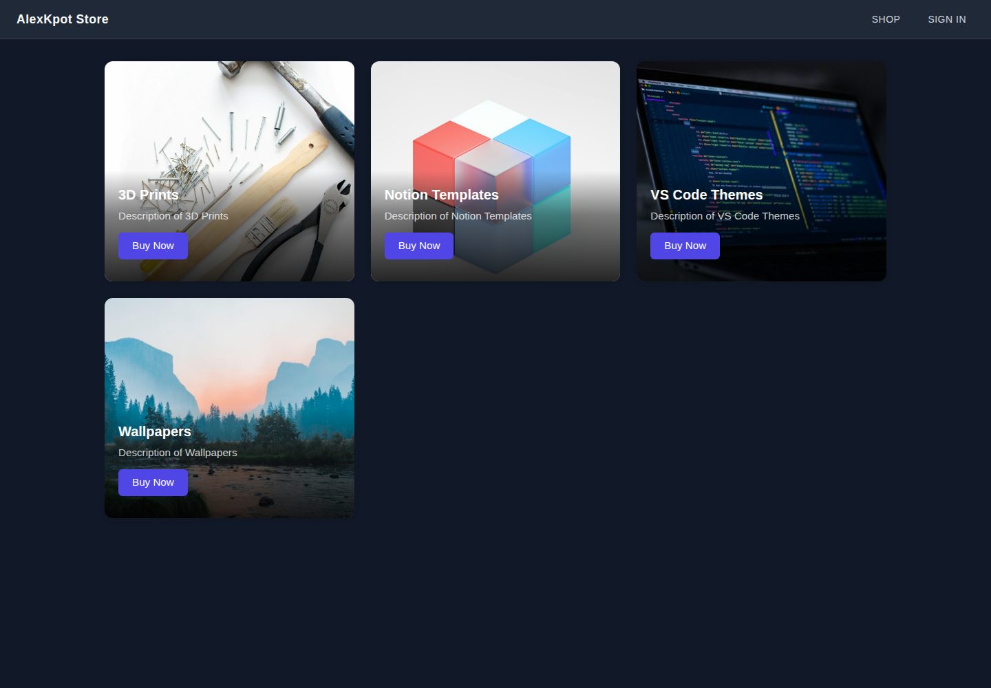 alexkpotstore 网站模板截图