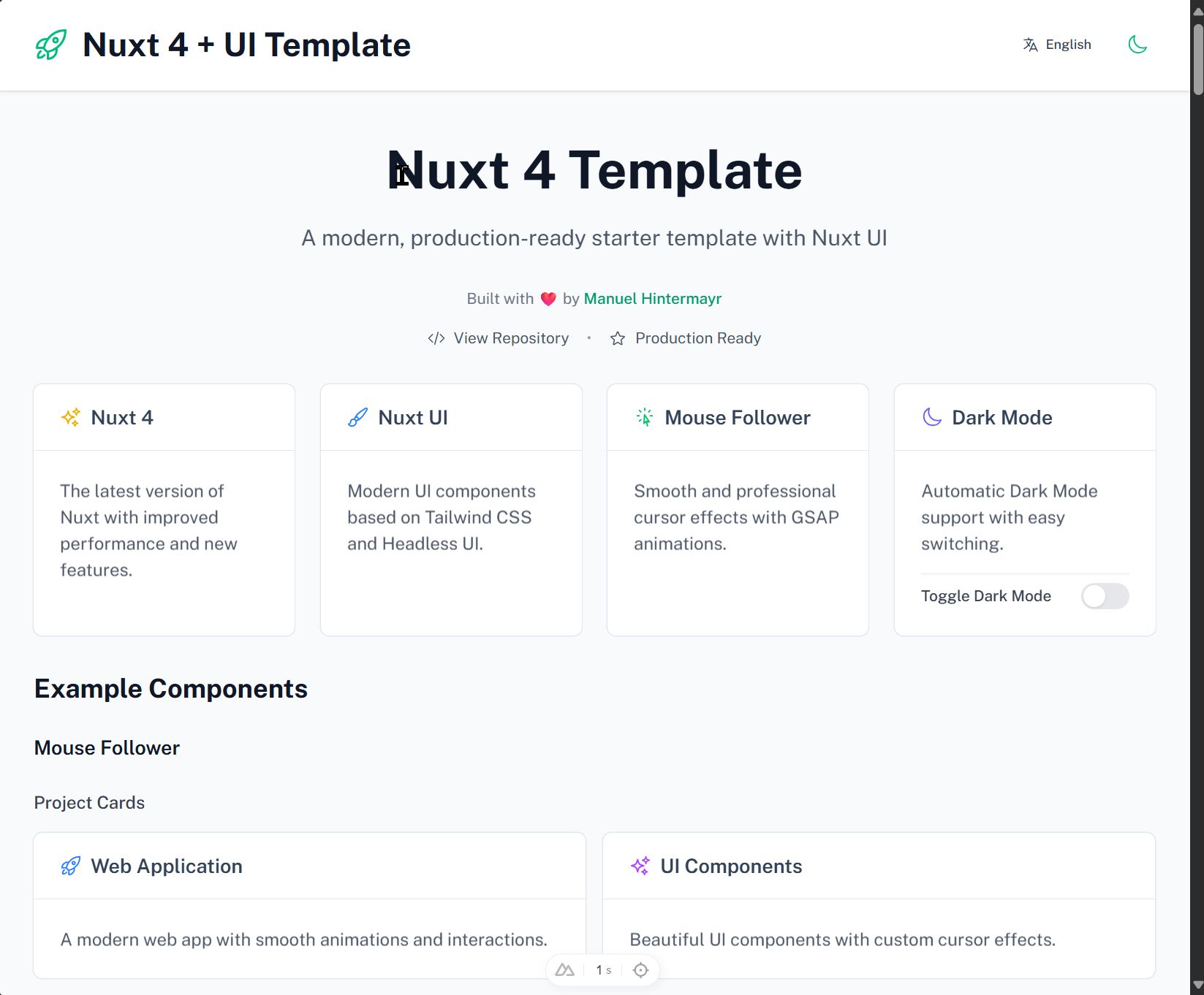 nuxt4-template 网站模板截图