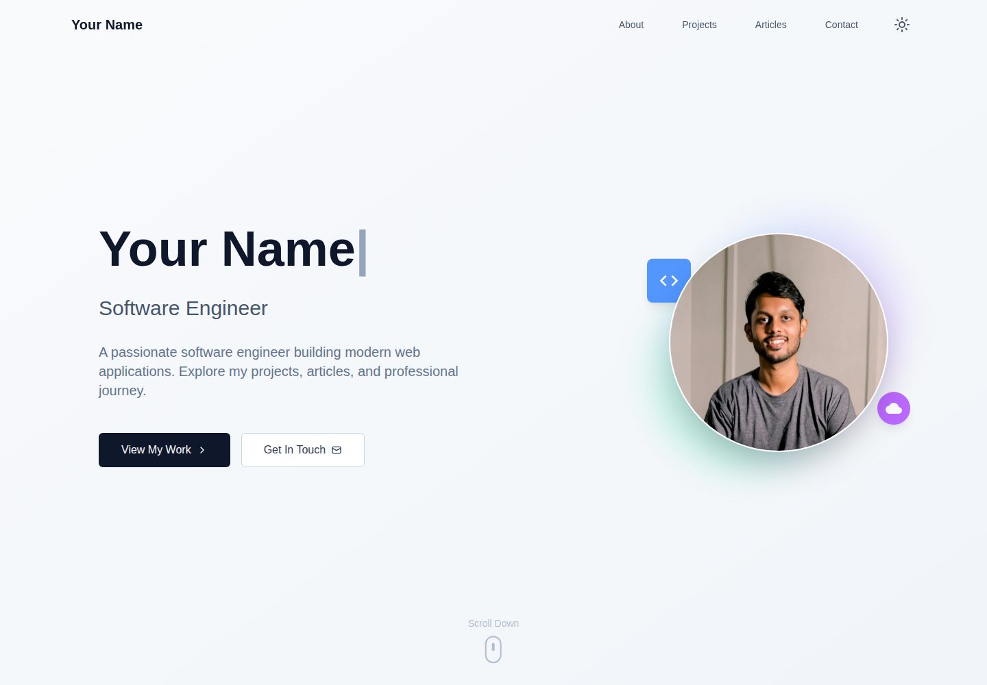 portfolio-website 网站模板截图
