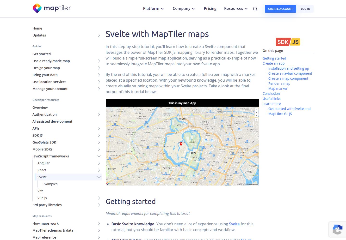 svelte-template-maplibre-gl-js 网站模板截图