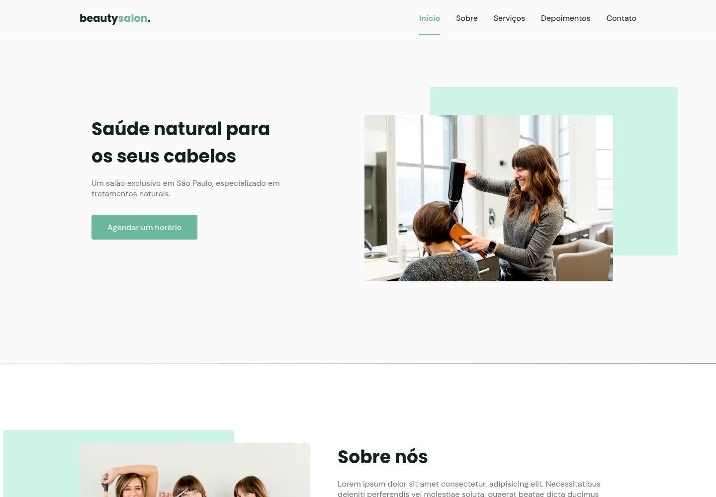 Beauty-Salon · Desktop homepage