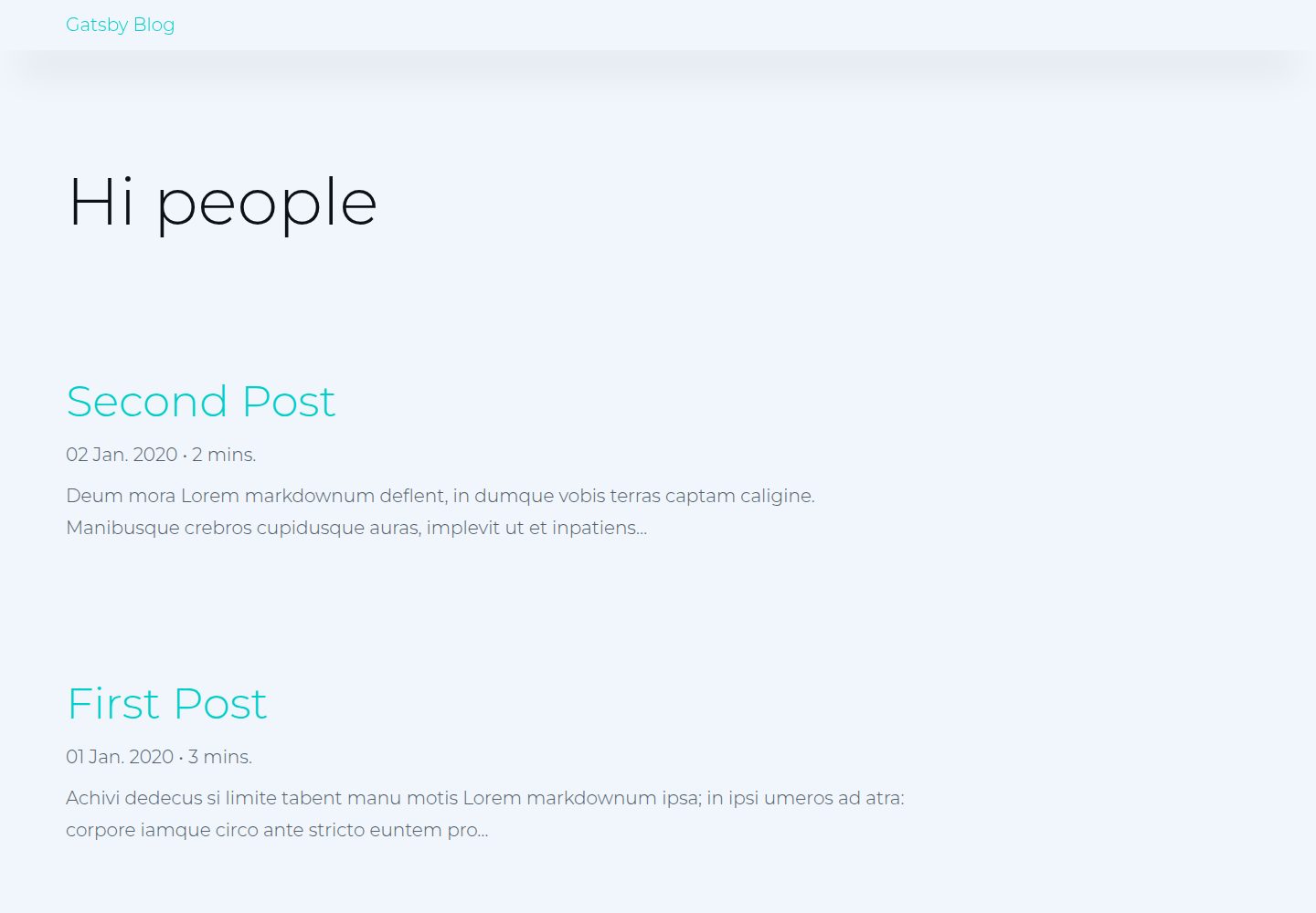 gatsby-blog 网站模板截图