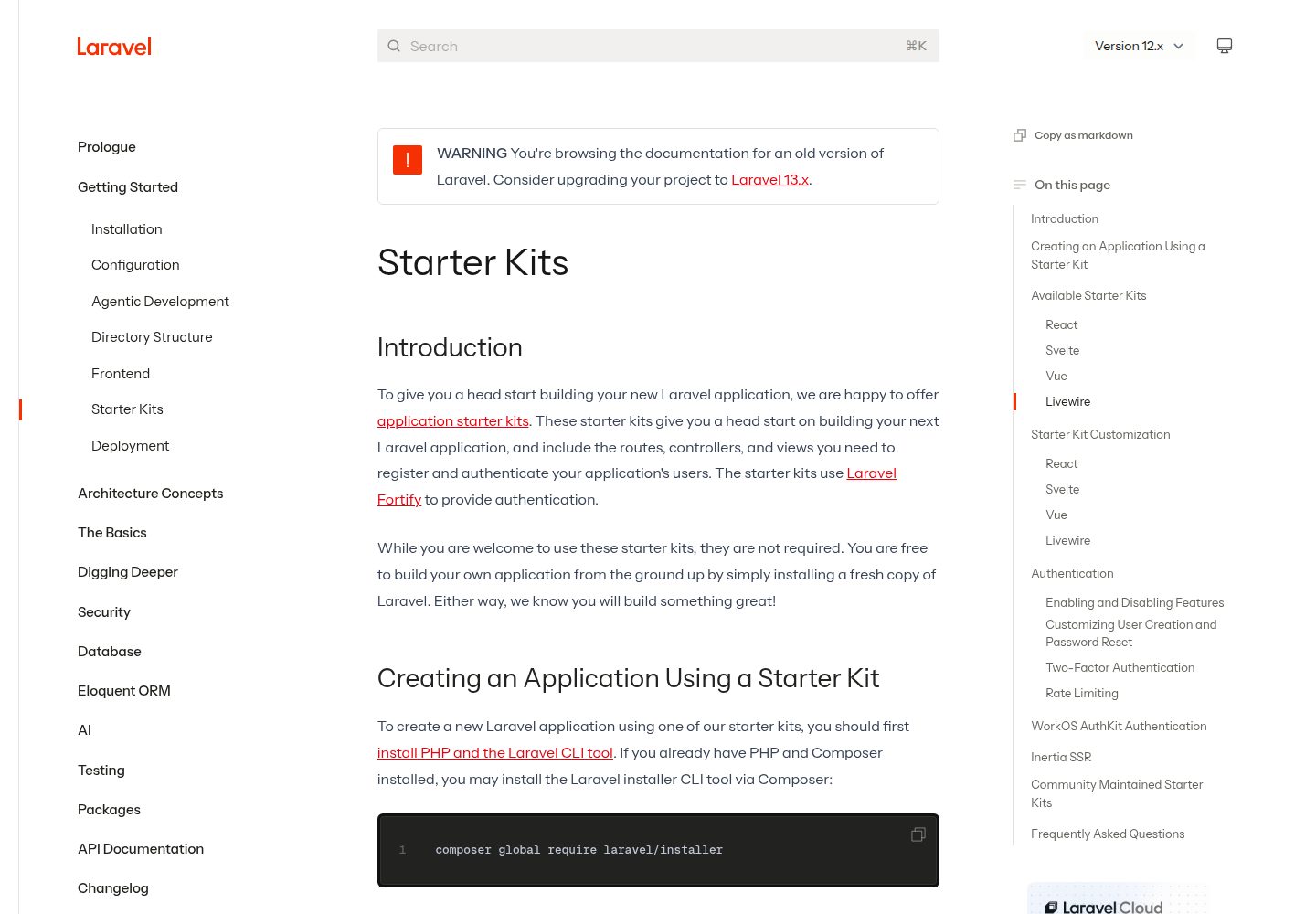 laravel-starter-kit-livewire 网站模板截图