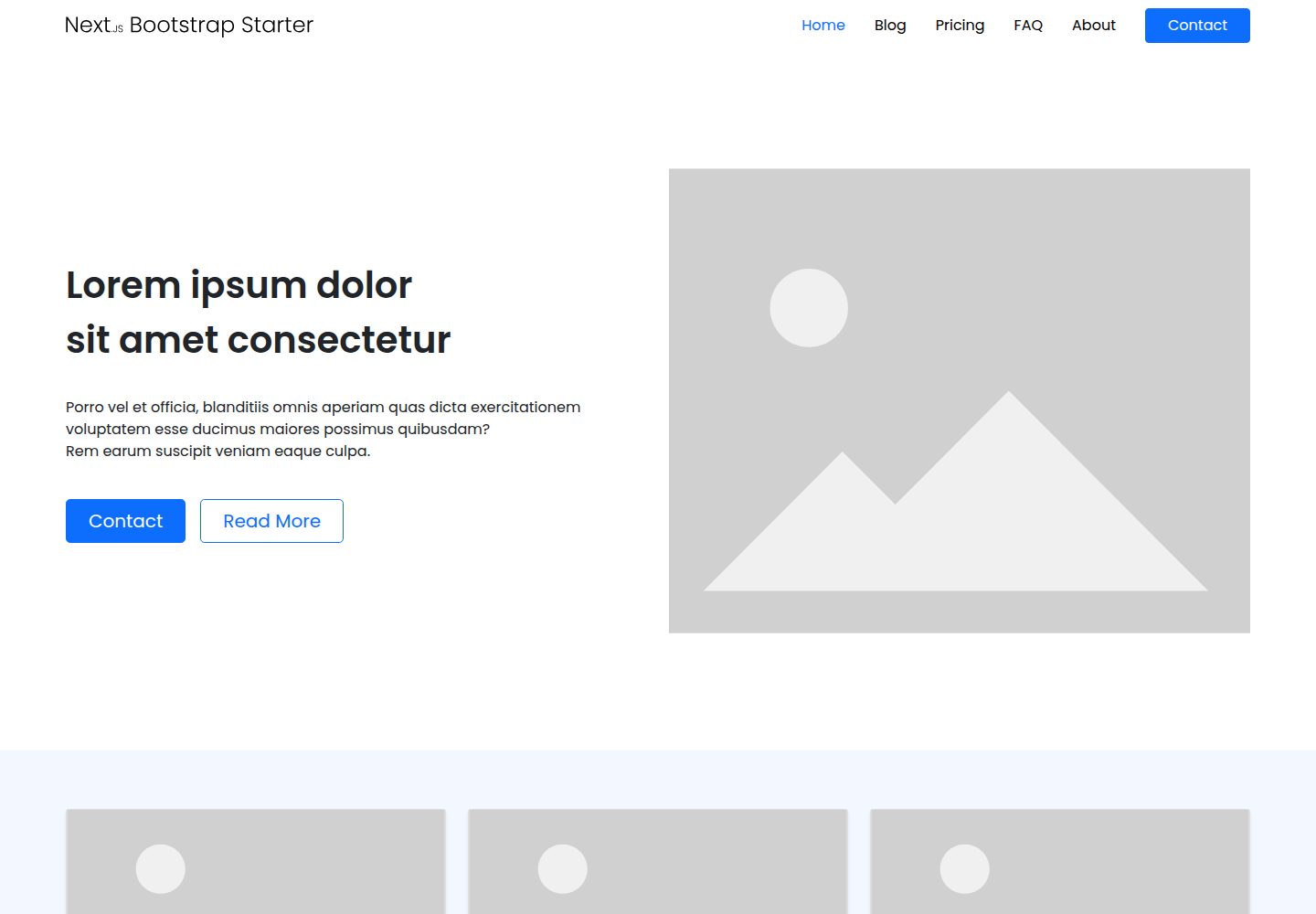 nextjs-bootstrap-starter 网站模板截图