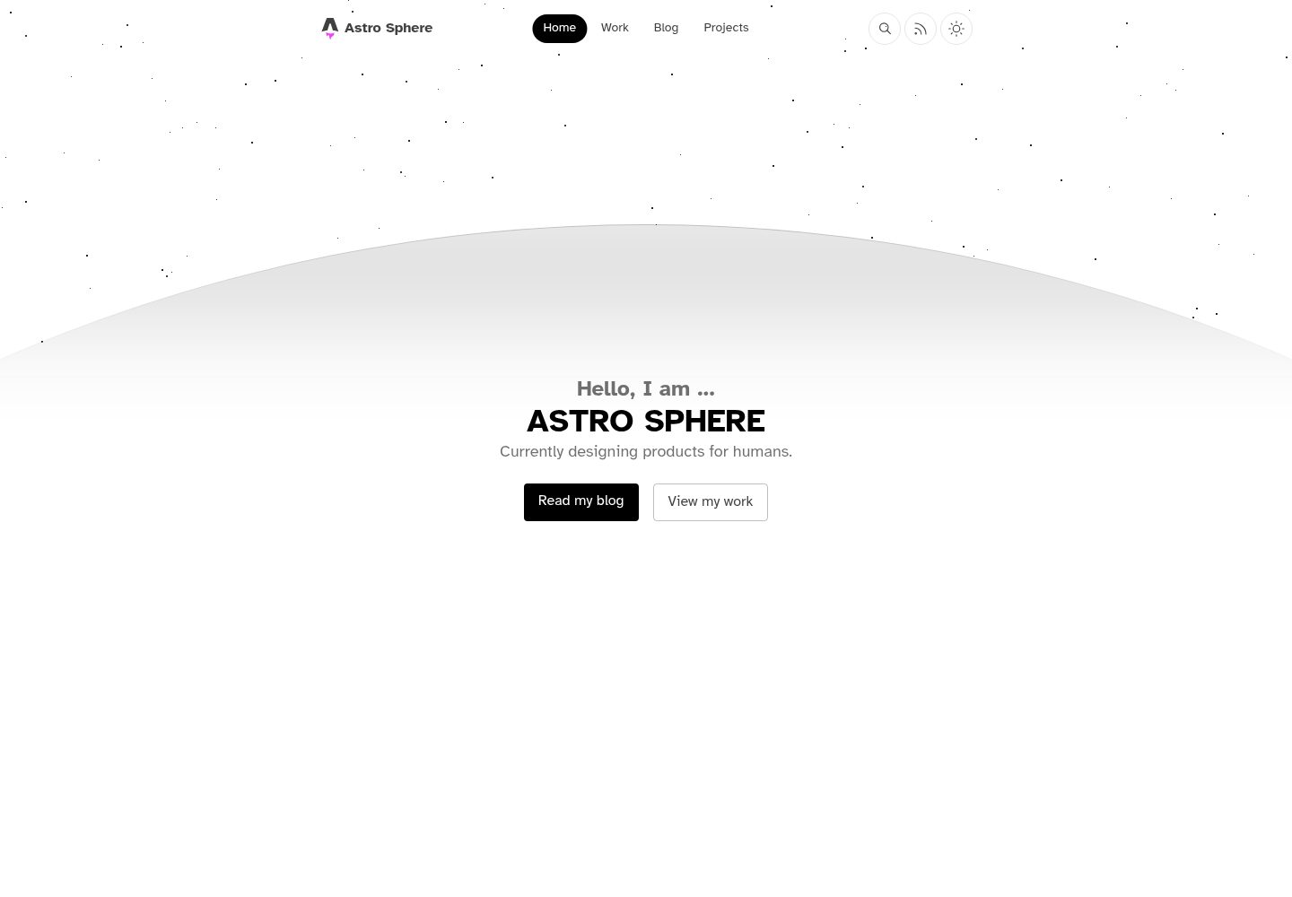 astro-sphere 网站模板截图