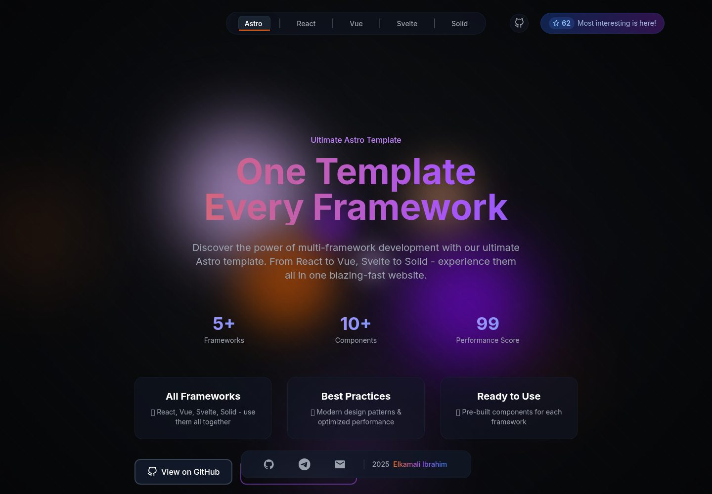 UltimateAstroTemplate 网站模板截图