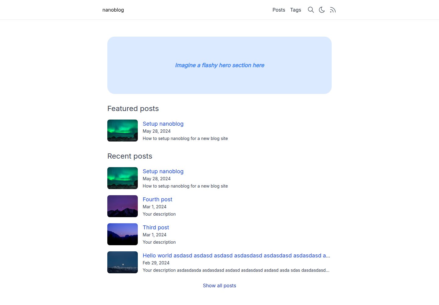 nanoblog 网站模板截图