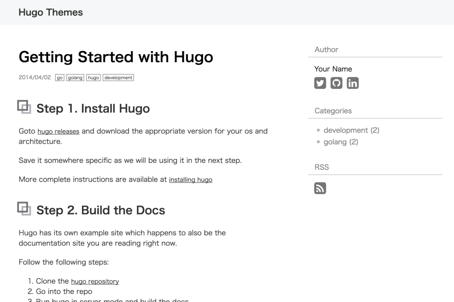 hugo-theme-geppaku 网站模板截图