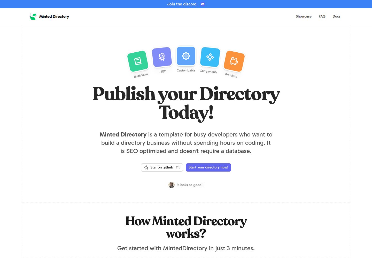 minted-directory-astro 网站模板截图