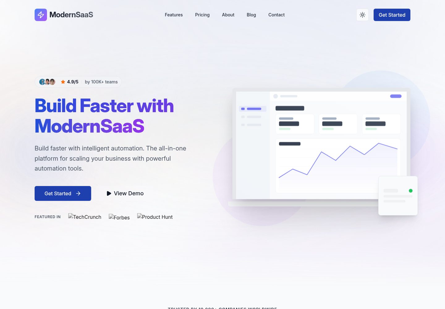 ModernSaaS-LandingPage-Template 网站模板截图