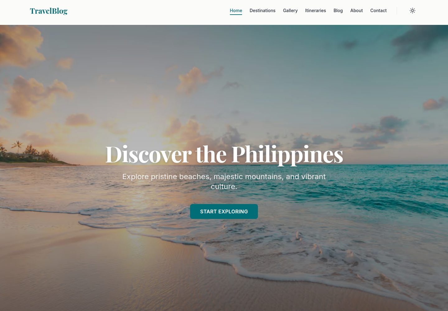 travelblog-website-template 网站模板截图