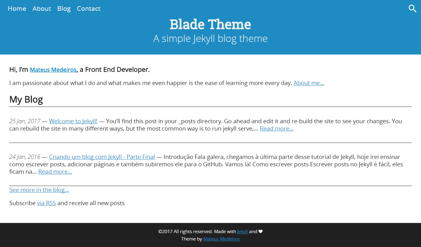 blade-theme 网站模板截图