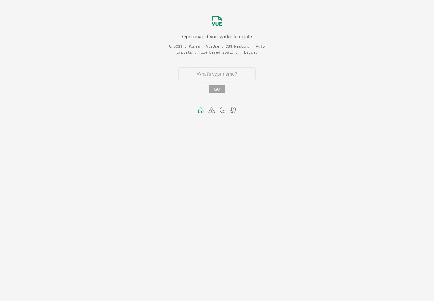 vue-starter 网站模板截图
