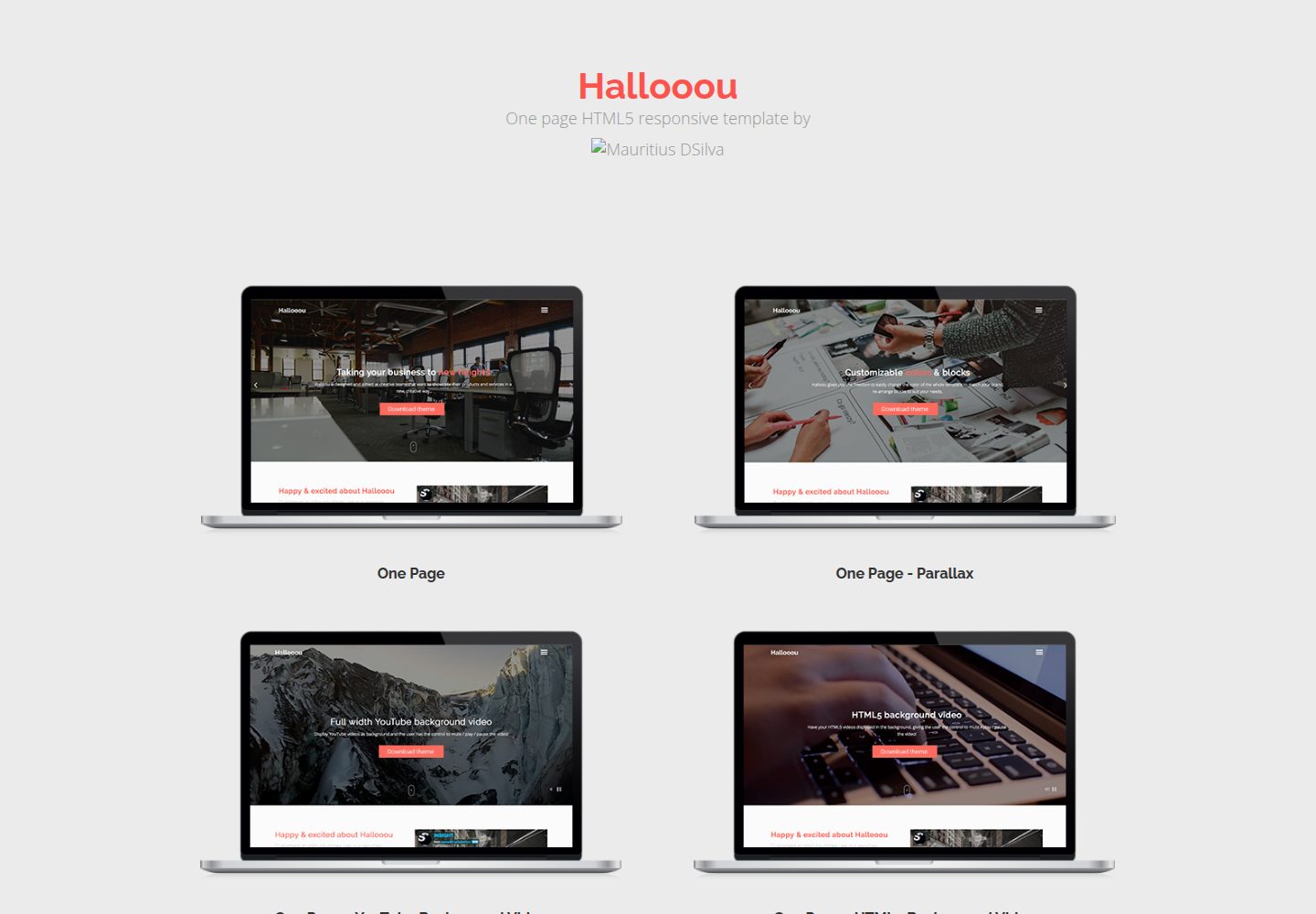 hallooou-HTML5-responsive-template 网站模板截图
