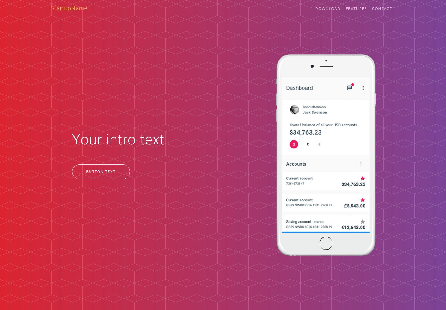mobile-app-template 网站模板截图