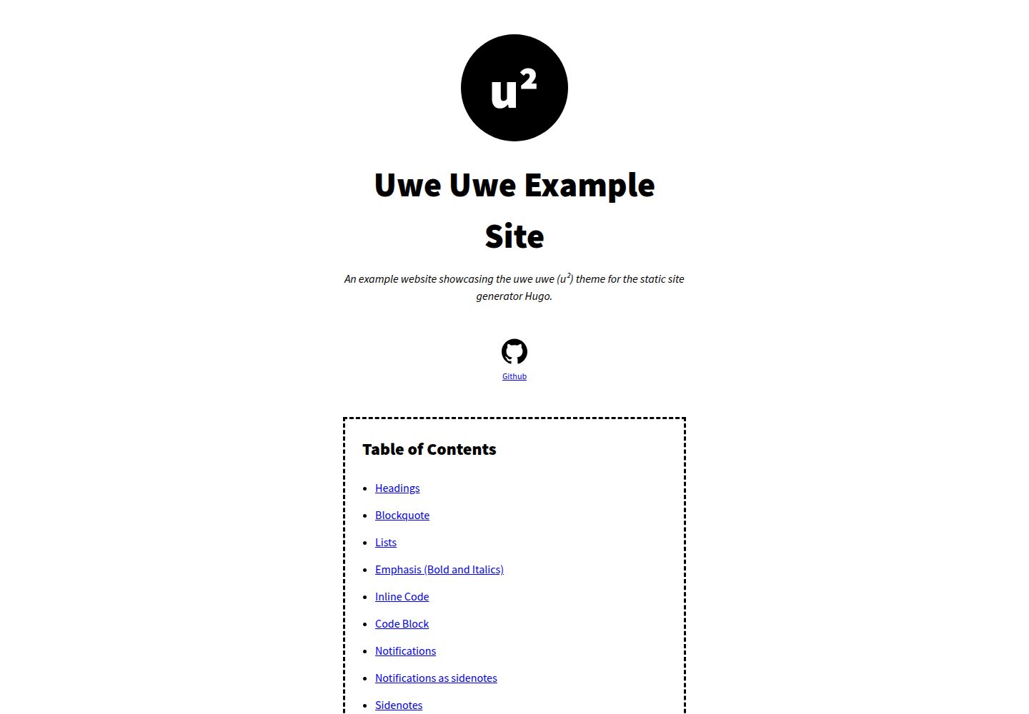 uwe-uwe-hugo-example 网站模板截图