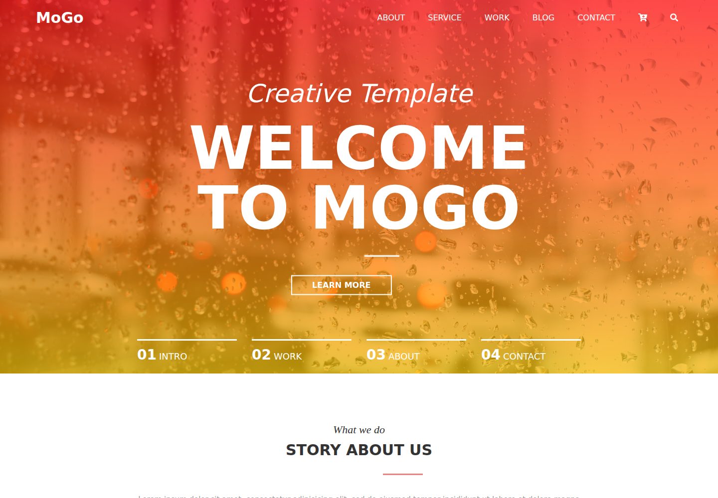 MoGo 网站模板截图