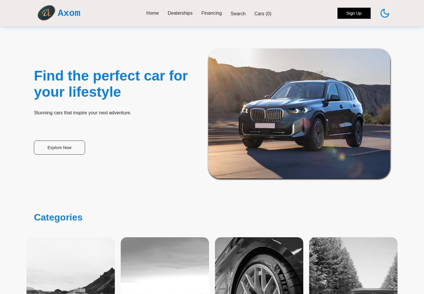 axom-car-dealership-website-html-css-js 网站模板截图